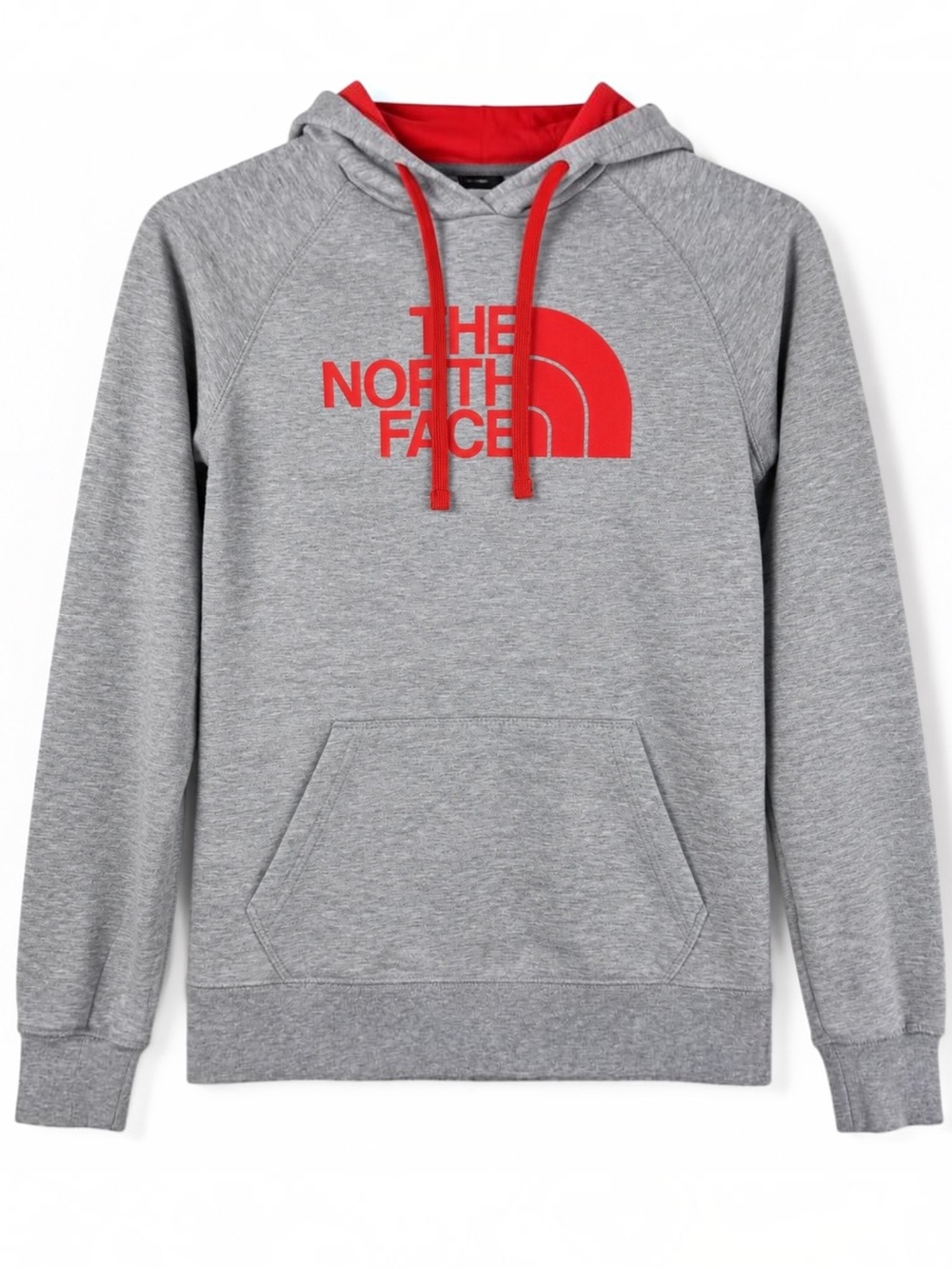 The North Face Half Dome Gray Red Pullover Hoodie XS 2016
